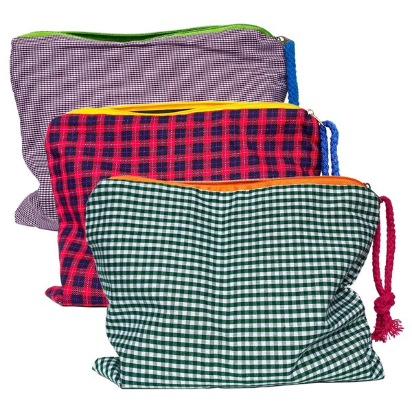 FIYUK 3PCS Makeup Bag Portable Pouch Purse Bag Travel Cosmetic Storage Organizer Lightweight For Women Girl