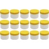 15 ointment containers, cream containers, ointment pot, flat, 35 ml