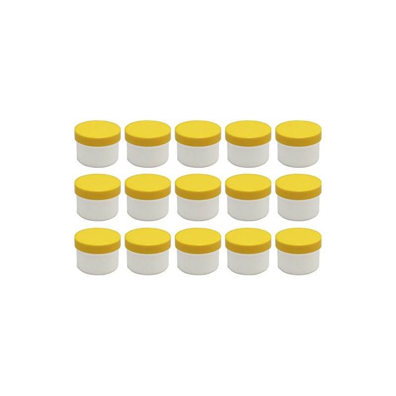 15 ointment containers, cream containers, ointment pot, flat, 35 ml