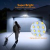 LEPOWER 1600LM LED Solar Security Lights Motion Outdoor, 5500K White