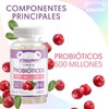 Gomitas V-PROB con probioticos sabor arandano, frasco con 60 gomitas