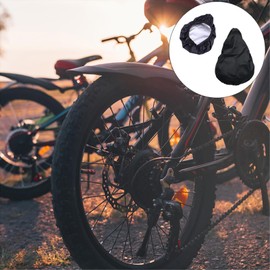Yuannee Bike Seat Cover,2 PCS Waterproof Bicycle Saddle Guard Water and Dust Resistant Bike Saddle Cover with Elastic Dust Resistant Bike Saddle Covers for Journey and Travel Black
