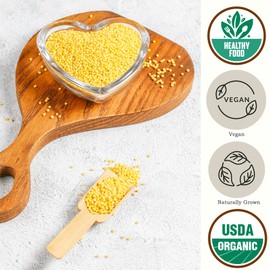 Be Still Farms Organic Hulled Millet Grain (5.8lb) - Whole Millet Seeds Bulk - High in Fiber | USA Grown | USDA Certified | Vegan | Non-GMO