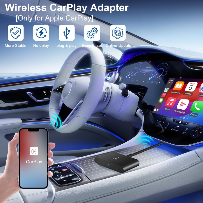 Wireless Carplay Adapter,Wireless Apple Carplay Dongle Adapter,Car Apple Carplay Bluetooth