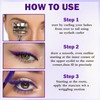 AOAZXBB Purple Mascara and Eyeliner Set 5D Coloured Mascara for