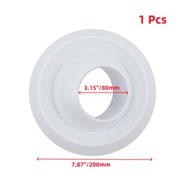 T Tulead 6 Inch Soffit Vent Round Air Vent Cover Plastic Adjustable Ball Ventilation Cover for Living Room, Bathroom, Kitchen, White