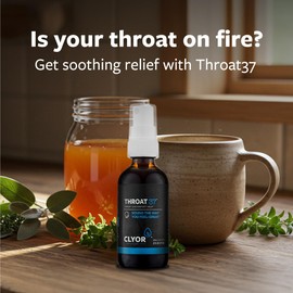 CLYOR THROAT37 – Natural Sore Throat Relief Spray – Natural Herbal Supplement
