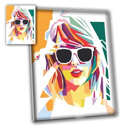5D Diamond Painting for Adults,DIY Diamond Painting Kits,Diamond Painting Kit Art for Wall Home Decor Arts Craft (Yellow Glasses)