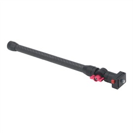 CS PRIORITY 1/4 Cold Shoe Quick Release Riding Extension Pole Aluminum Carbon Fiber Quick Release Mount Bracket 15mm Carbon Fiber Tube Compatible with Action Cameras (1 4 Quick Release 296mm)