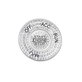 LECART Para Jeep Wrangler Accesorios Bling Engine Start Stop Button Cover Pegatinas para Jeep Wrangler JL JLU 2018-2021 Gladiator JT 2020 2021