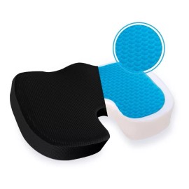 Neblus Asiento Y Respaldo Para Silla Para Lumbar Coxis Funda Negra