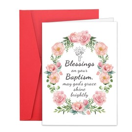 Baptism Card, Baptism Cards for Boy Girls, Christening Card, Baptism Blessing Card, Baptism Favors, Baptismal Gifts, Baby Shower Card, Baptism Gifts for Women Men, Christening Gifts for Girls Boys
