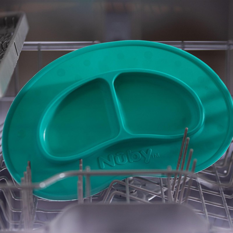 Nuby Sure Grip Miracle Mat 2-Section Plate - Toddler Suction