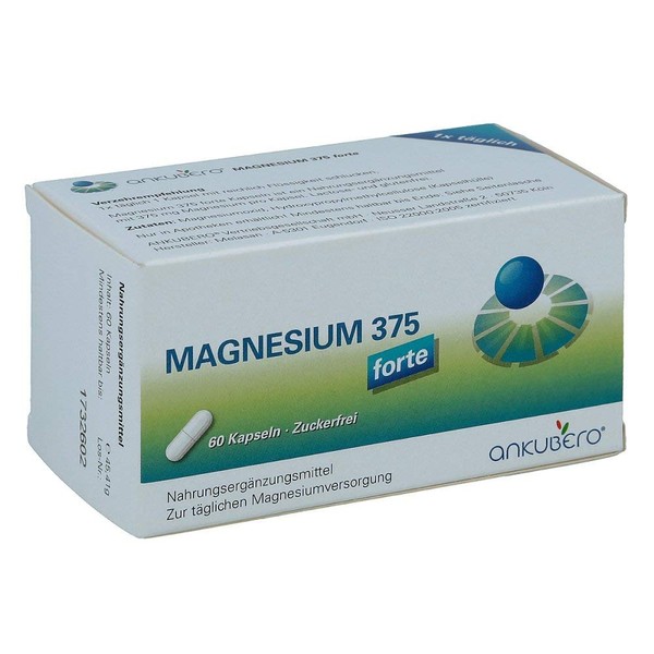 ANKUBERO Magnesium 375 forte 60 Kapseln, 1er Pack(1 x)