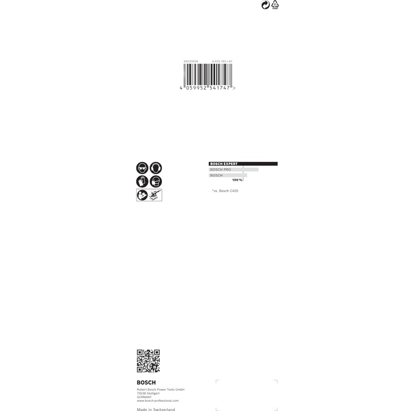 Bosch 10x EXPERT C470 Sandpaper (for Paint on wood, Hardwood,