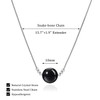 MORIANCE Obsidian Necklace for Women 10mm Black Obsidian Crystal Pendant
