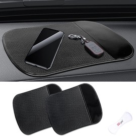ZC GEL Car Dashboard Sticky Pad (2 Pack), Larger Size Reusable and Washable Anti-Slip Cell Pads with Strong Adhesive, Can Hold Cell Phones, Sunglasses, Coins ect. (7.5" x 5.5")