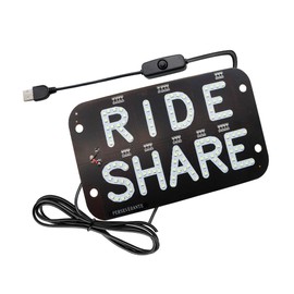 YSY Juren LED Car Window Accessory Sign RIDESHARE for Ride Share Drivers Taxi Light (ICE blue)