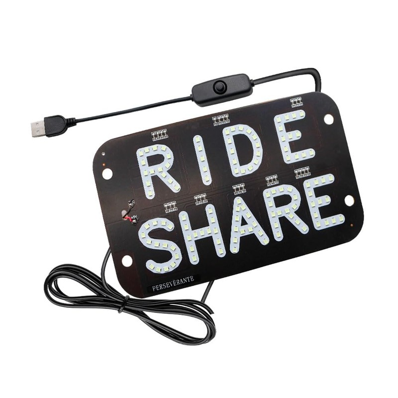 YSY Juren LED Car Window Accessory Sign RIDESHARE for Ride