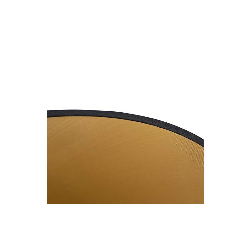 QAZQA Modern Cotton Lampshade Black 32I25I18 with Gold I Brass