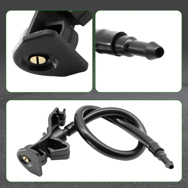 2Pcs BB5Z17603A AR3Z17603A Adjustable Windshield Washer Nozzles Hose Kit Fit