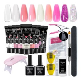 Kit Para De Uñas Polygel Completo Acrilicas Beaucat 18 Pcs