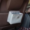 Mini Car Trash Bin, Leather Waterproof Hanging Auto Organizers, Car