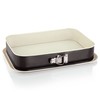 Grizzly Springform, eckige Backform 35x24 cm, Schwarz-Creme, mit Auslaufschutz, Antihaftbeschichtet,