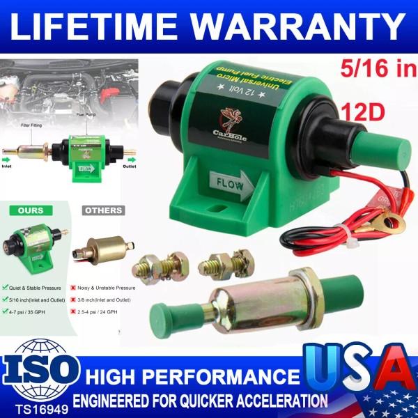 Precision Auto Labs 12V Electric Fuel Pump Diesel Gasoline 5/16
