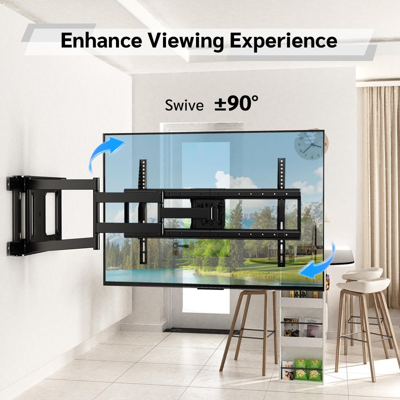 Long Arm TV Wall Mount,Corner TV Wall Mount for 37-75