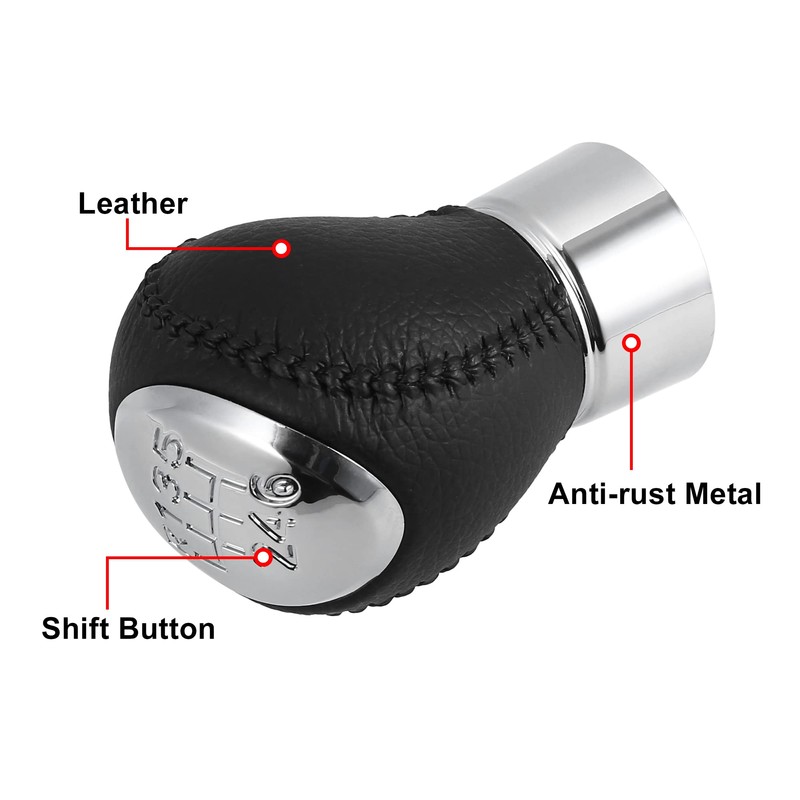 X AUTOHAUX Car 6 Speed Manual Gear Shift Knob for