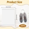 100 Pack Plastic Drawstring Bags Large Clear Shoe Bags for