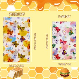 2 Pack Reusable Beeswax Food Bags Beeswax Packaging Bags Bread Bags Snack Bags Vegetable Storage Bags Sustainable Biodegradable Food Storage