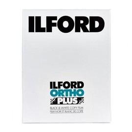 Ilford Commercial Ortho Plus Black & White Orthochromatic Copy Film ISO 40/80, 4x5"-25 Sheets