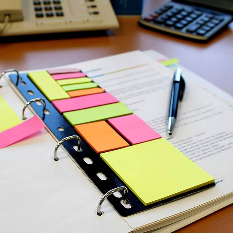 Redi-Tag Ring Binder Sticky Notes Set - 270 Sheets of