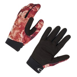 Oakley Mens Seeker Mountain Bike Glove, Oxidation Print Red, Small