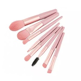휴대용 메이크업 화장 브러쉬 8종 세트 파운데이션 섀도우 블러쉬 도구 [핑크세트] Portable Makeup Brush Set 8 Types Foundation Shadow Blush Tools [Pink Set]