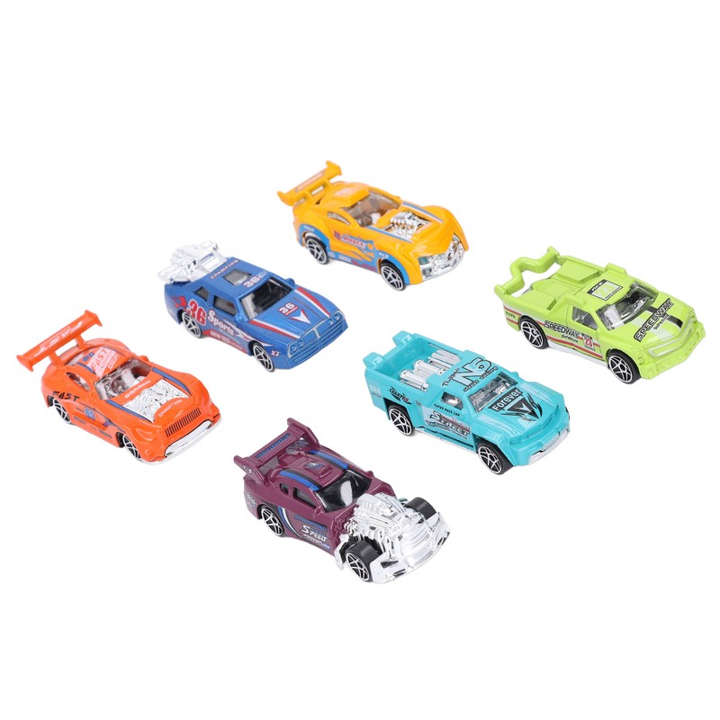 6pcs 1:64 Scale Alloy Racing Cars Set High Simulation Collectible
