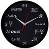 Bernhard Products Math Wall Clock Black 12 Inch Silent Non-Ticking