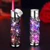 BJZFAA 2 Pack Colorful Black and Silver Lighter Torch Cool,Refillable