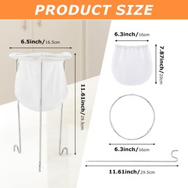 Jelly Strainer Stand with 3 Reusable Strainer Bags, Food Filter Bag Jelly Bags, Stainless Steel Strainer Stand, Mesh Filter Bags for Straining Juice Yogurt Cheese Broth Nut Milk