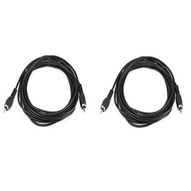 2 PCS RCA Plug/Plug M/M Cable Black 25 Feet, CNE587820