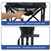 XplrKamp Padded Camping Stool, 18" 500lb Oversized Foot Rest, Black,