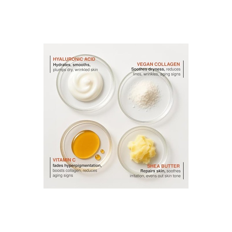 Hidratante Facial Vitamina Colágeno Probado Por Dermatólogos Crema Día Antienvejecimiento