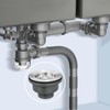 QruiLanTu 3-1/2'' ﻿Kitchen Sink Drain Kit Sink Drain Basket Sink