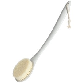 IRETION Body Brush, Nylon, Soft, Mold-Resistant, Curved Pattern, Beautiful Skin Effect, Gray