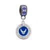 Air Force Charm with USAF Symbol and Sparkling Stones