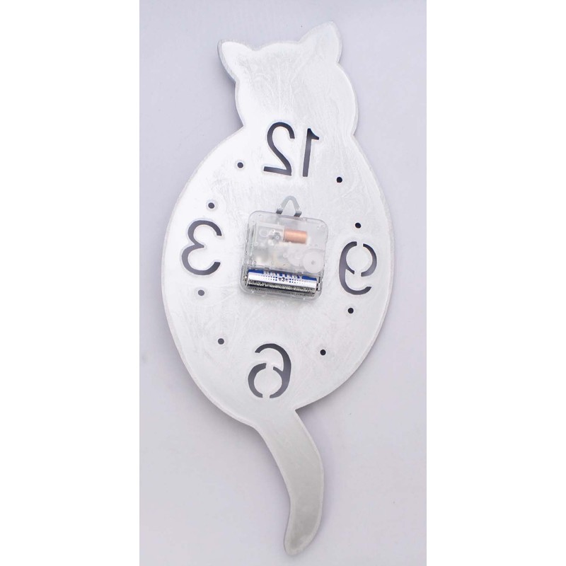 Cat Shade Clock Silver CL – 49 