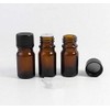 6Pcs Amber Glass Essential Oil Bottles with Orifice Reducer and