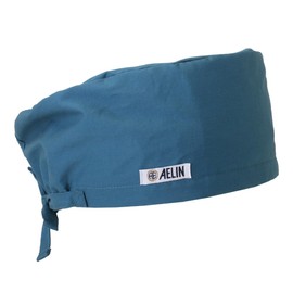 Surgical Cap - 100% Cotton - Plain - For Dentists, Vets & Medical Staff - Perfect for Long Hair - Breathable & Comfortable (Turquoise Blue)